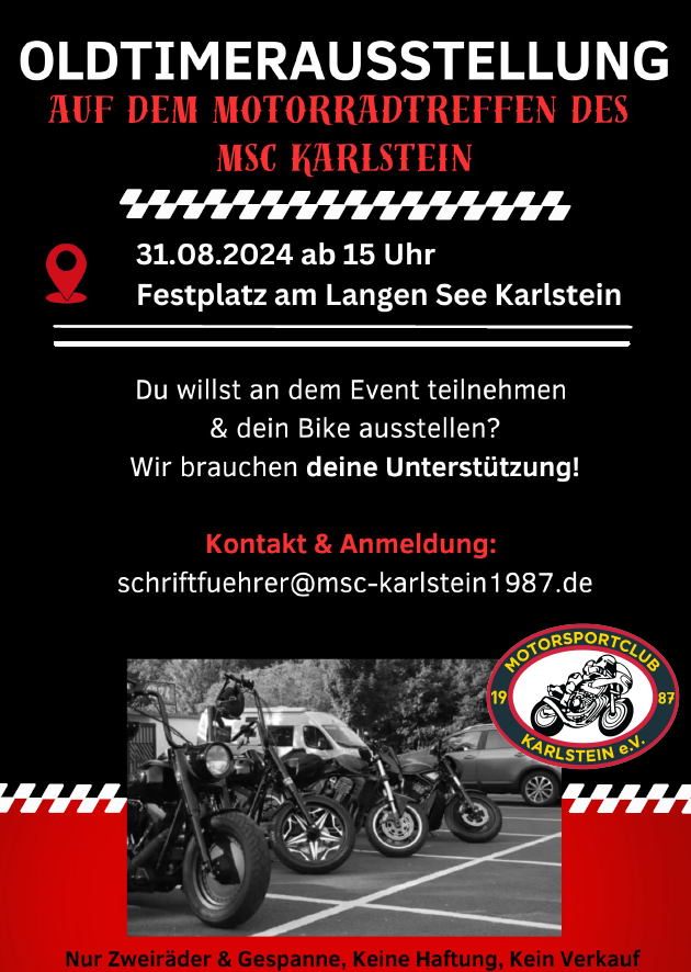 Flyer MSC 2024 Oldtimerausstellung